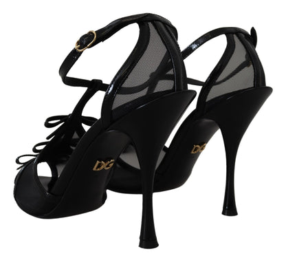 Dolce & Gabbana Black Stiletto High Heels Sandals Shoes - SMARTMARTNZ