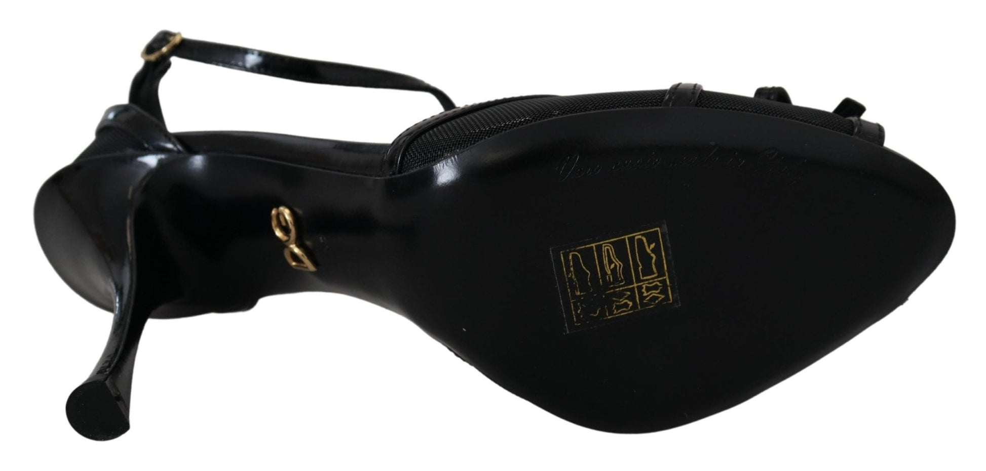 Dolce & Gabbana Black Stiletto High Heels Sandals Shoes - SMARTMARTNZ