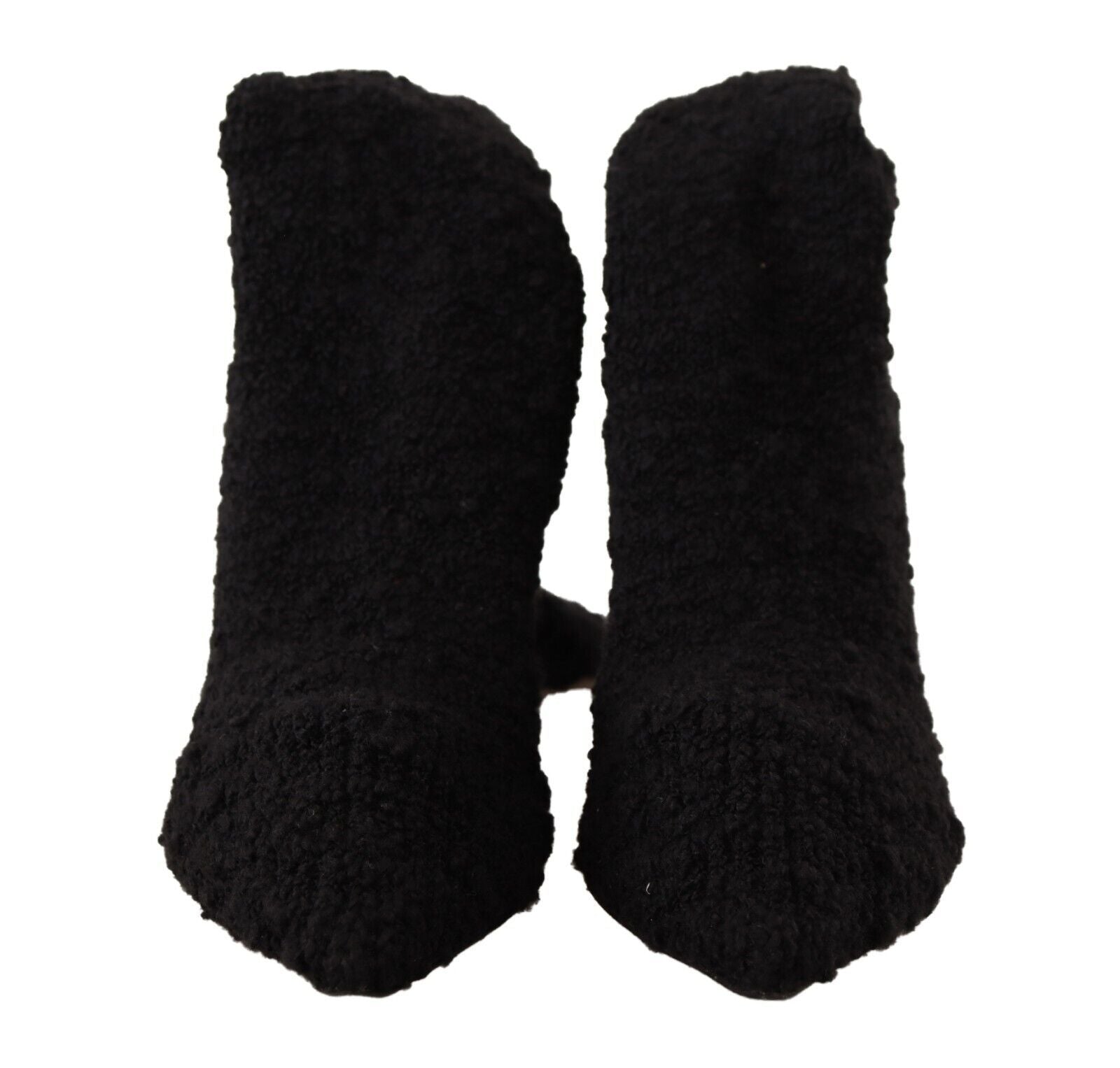 Dolce & Gabbana Black Stretch Socks Knee High Booties Shoes - SMARTMARTNZ