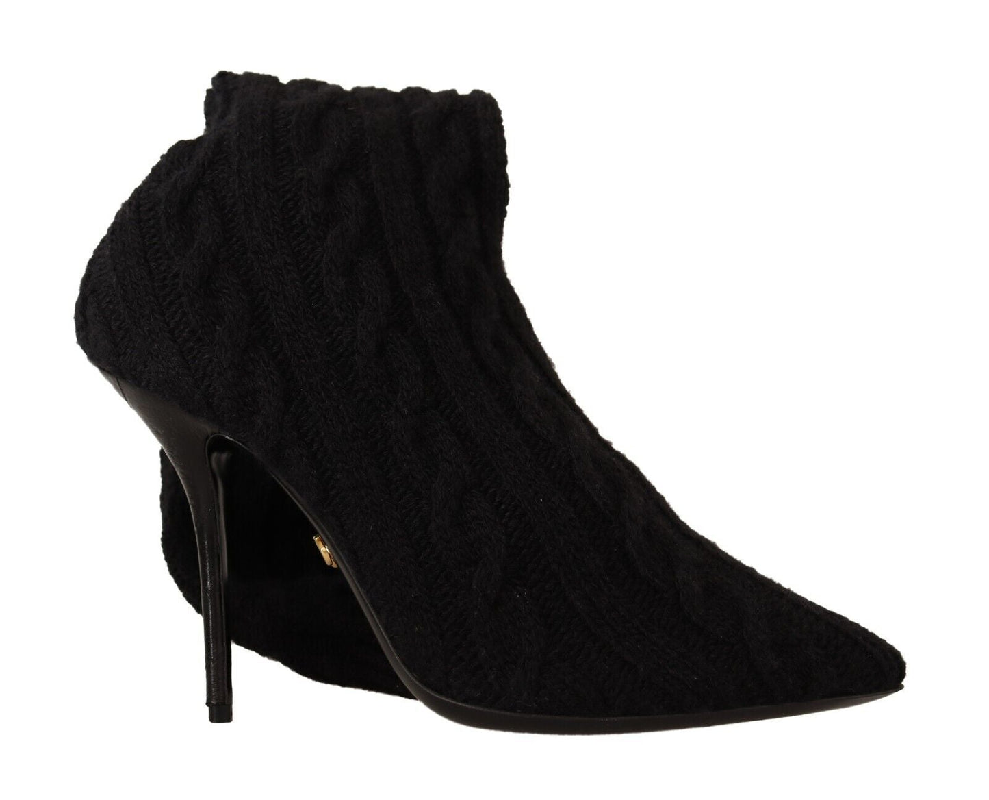 Dolce & Gabbana Black Stretch Socks Knee High Booties Shoes - SMARTMARTNZ