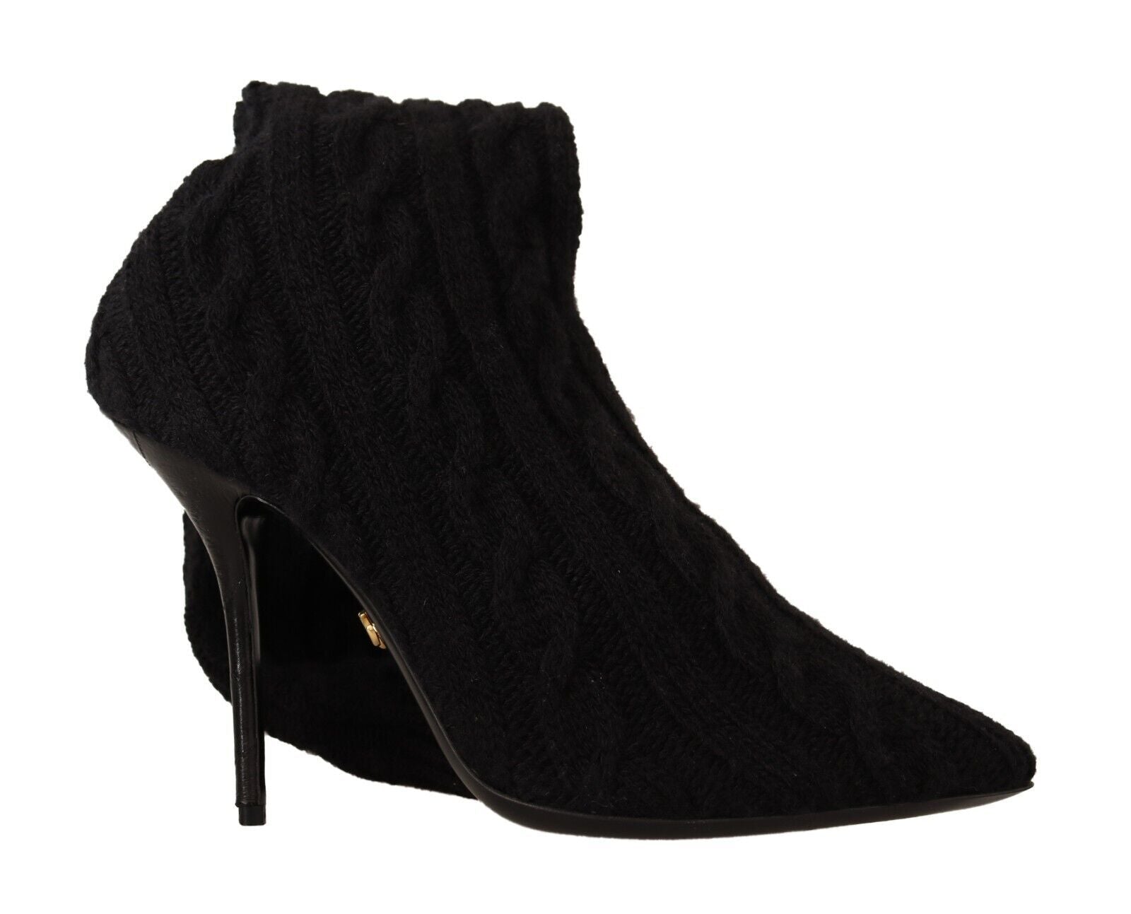 Dolce & Gabbana Black Stretch Socks Knee High Booties Shoes - SMARTMARTNZ