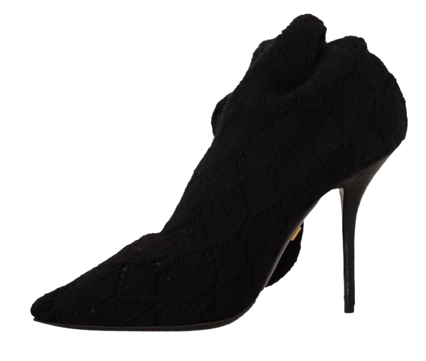 Dolce & Gabbana Black Stretch Socks Knee High Booties Shoes - SMARTMARTNZ