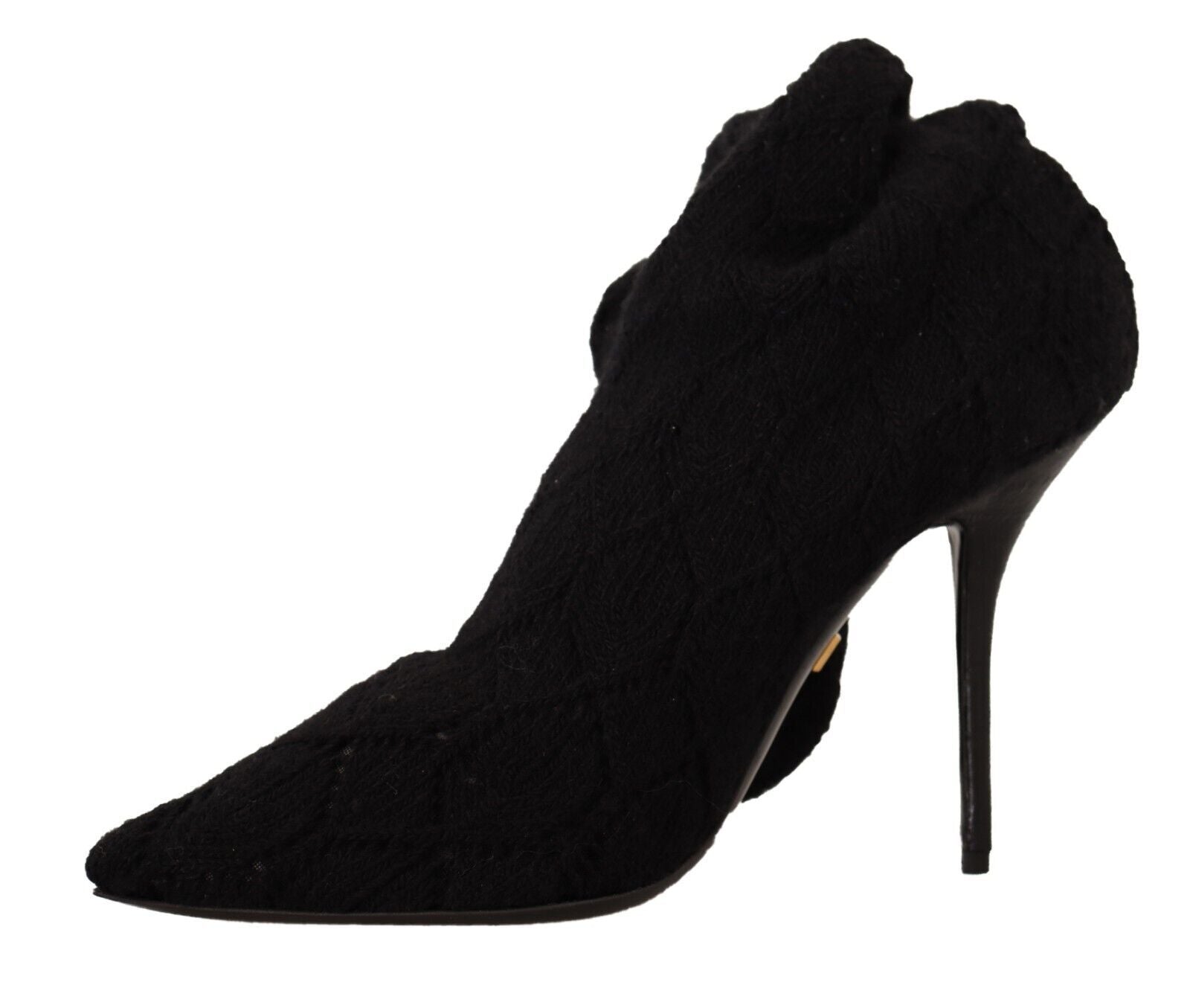 Dolce & Gabbana Black Stretch Socks Knee High Booties Shoes - SMARTMARTNZ