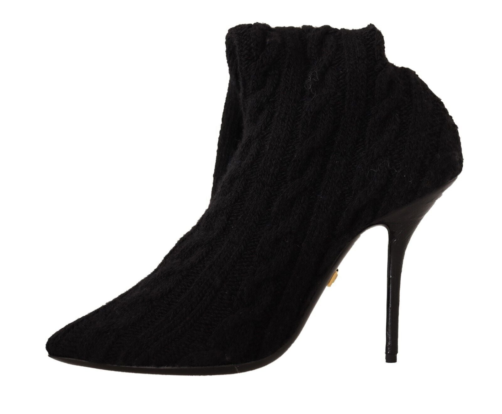 Dolce & Gabbana Black Stretch Socks Knee High Booties Shoes - SMARTMARTNZ