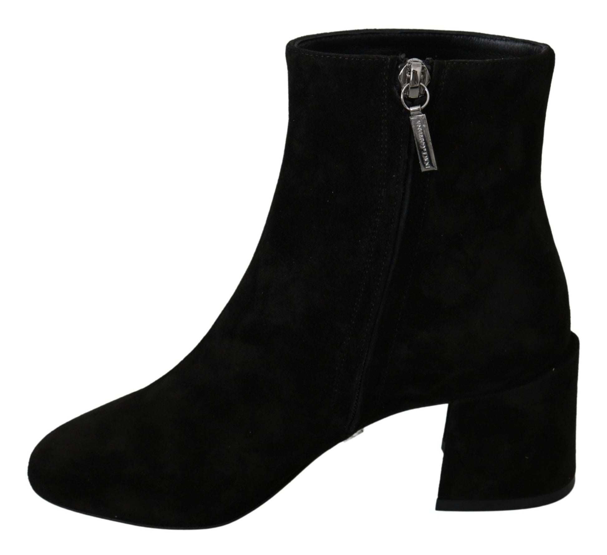 Dolce & Gabbana Black Suede L'Amore E'Bellezza Boots Shoes - SMARTMARTNZ
