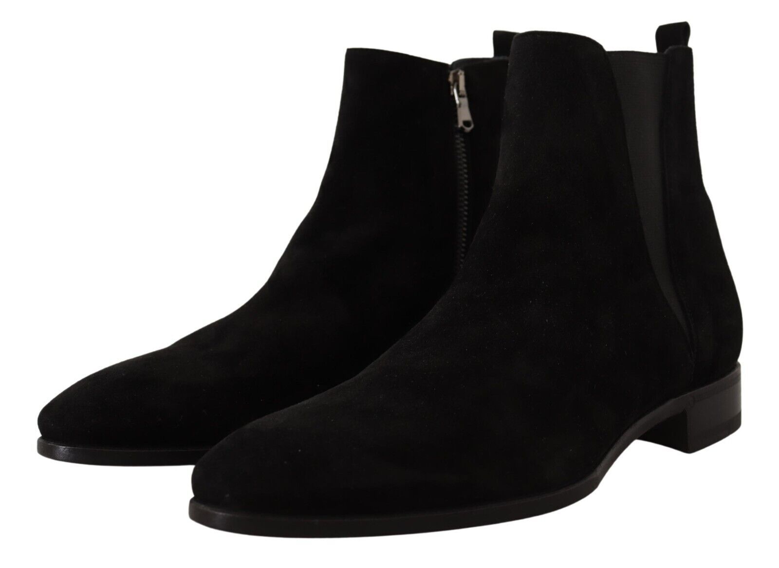 Dolce & Gabbana Black Suede Leather Chelsea Mens Boots Shoes - SMARTMARTNZ