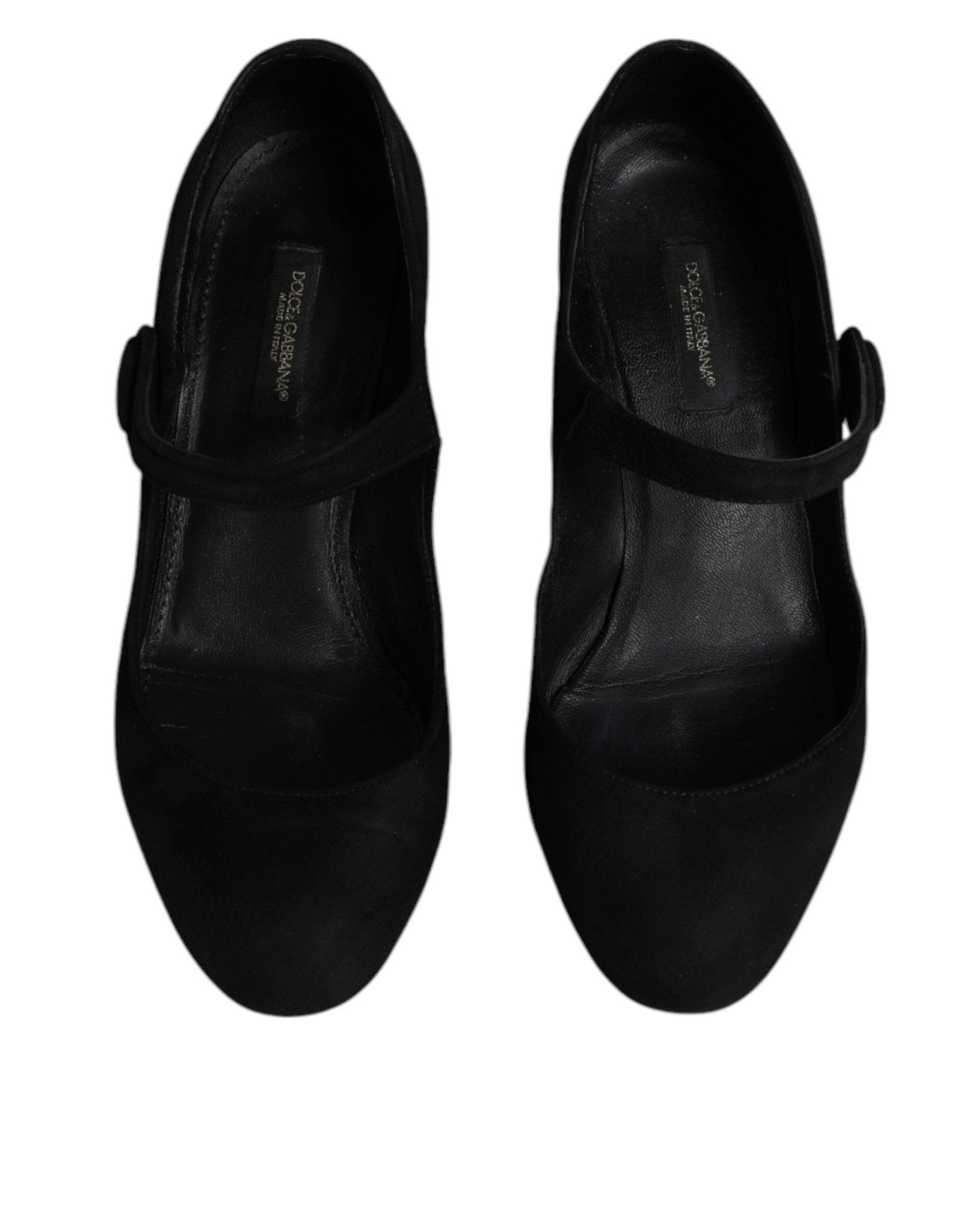 Dolce & Gabbana Black Suede Leather KEIRA Heels Pumps Shoes - SMARTMARTNZ