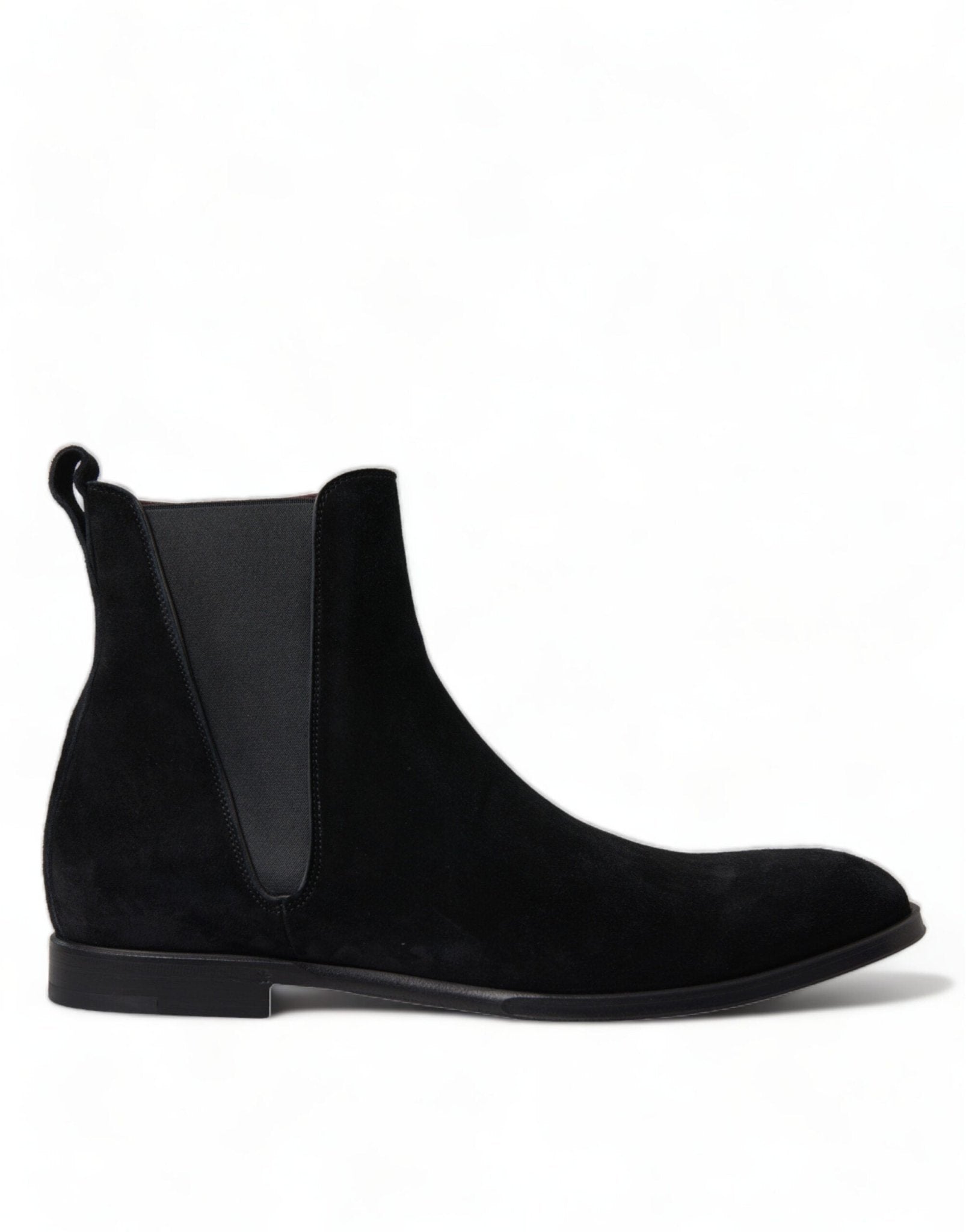 Dolce & Gabbana Black Suede Leather Mid Calf Men Boots Shoes - SMARTMARTNZ