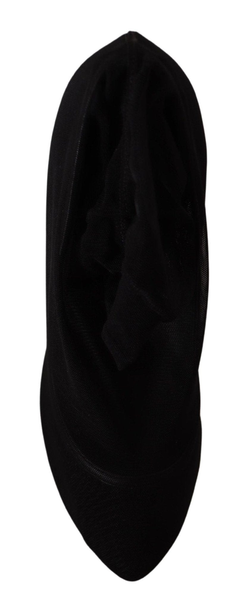 Dolce & Gabbana Black Tulle Stretch Boots Pumps Shoes - SMARTMARTNZ