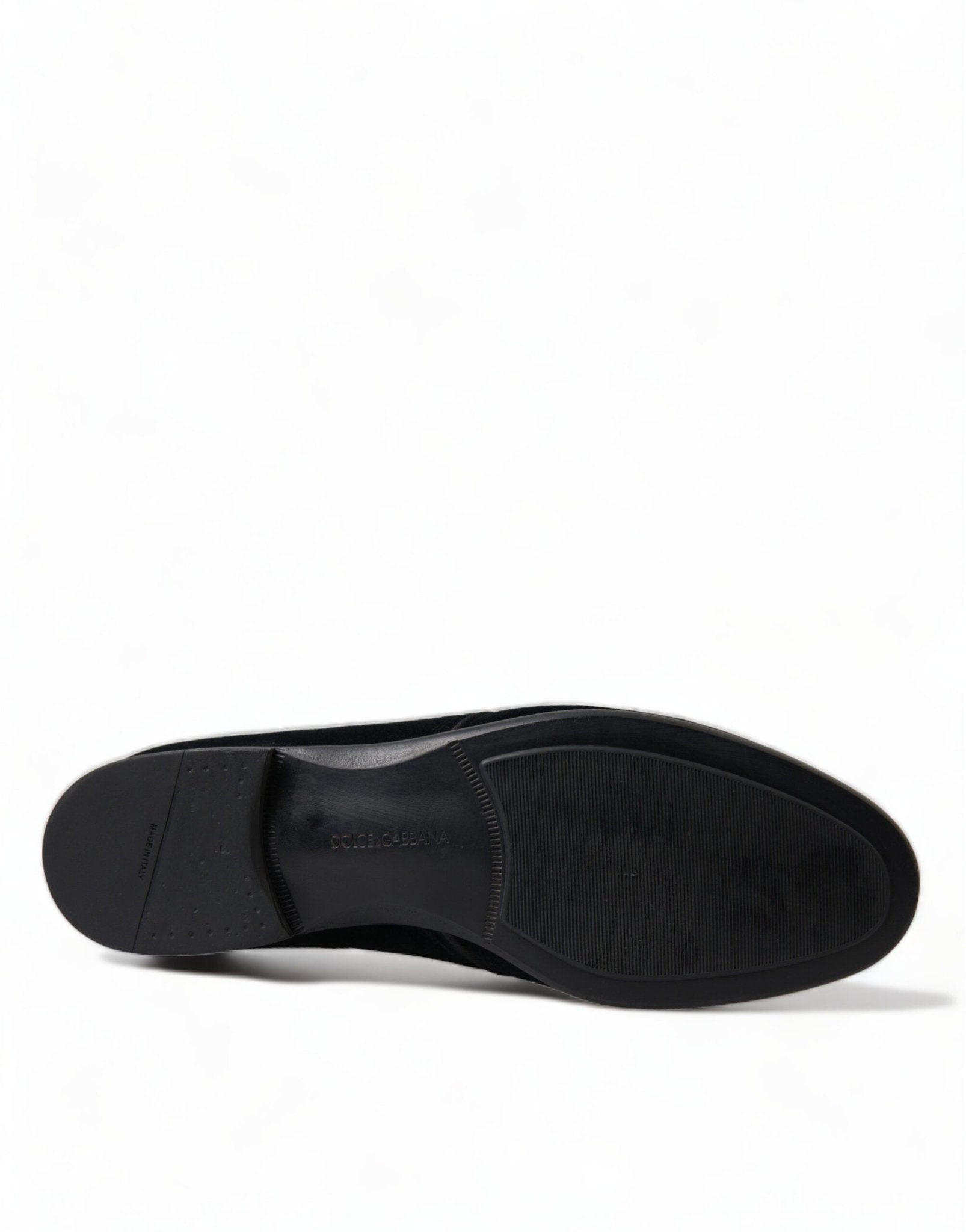 Dolce & Gabbana Black Velvet Lace Up Formal Derby Dress Shoes - SMARTMARTNZ