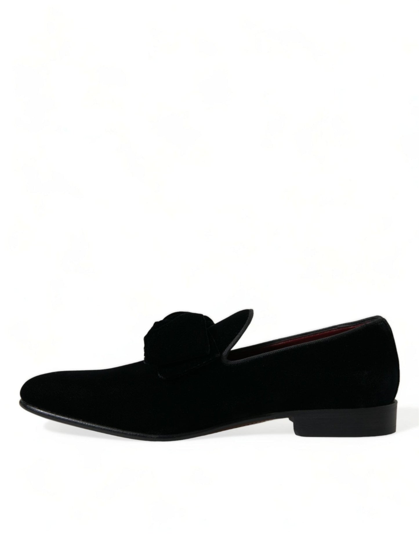 Dolce & Gabbana Black Velvet Loafers Formal Dress Shoes - SMARTMARTNZ