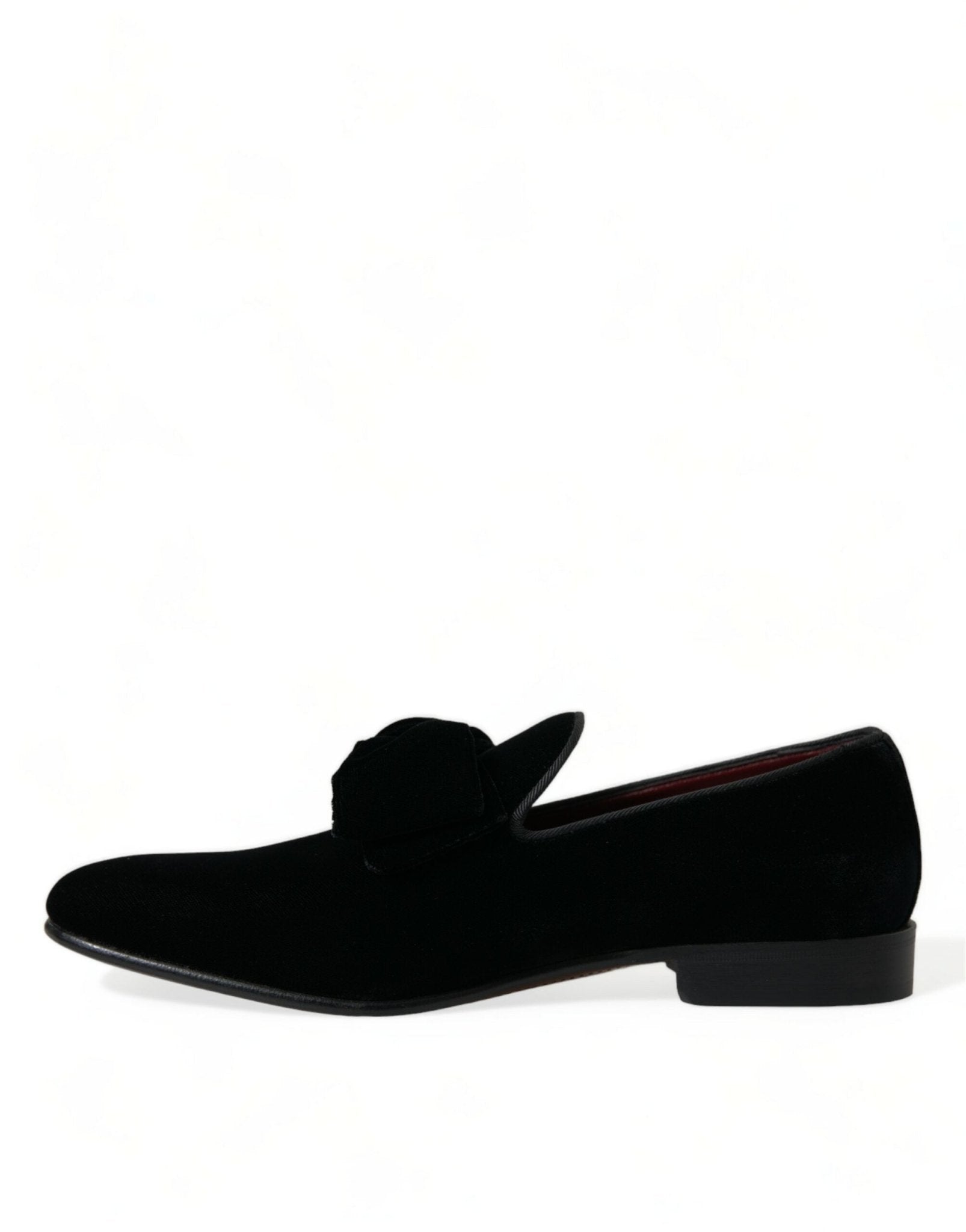 Dolce & Gabbana Black Velvet Loafers Formal Dress Shoes - SMARTMARTNZ