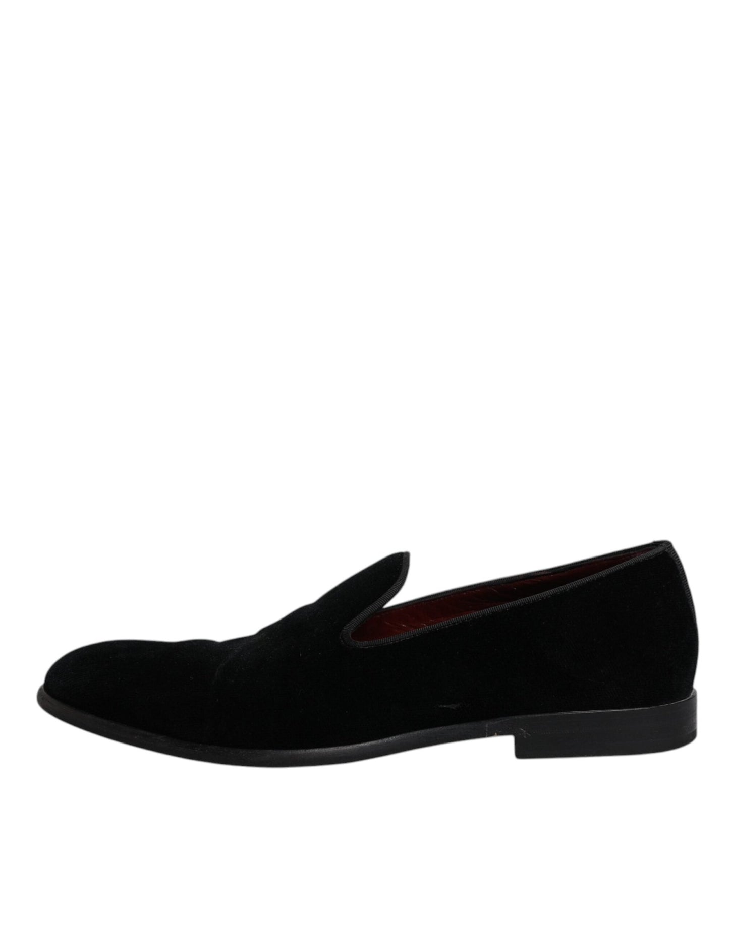 Dolce & Gabbana Black Velvet Loafers Formal Men Dress Shoes - SMARTMARTNZ