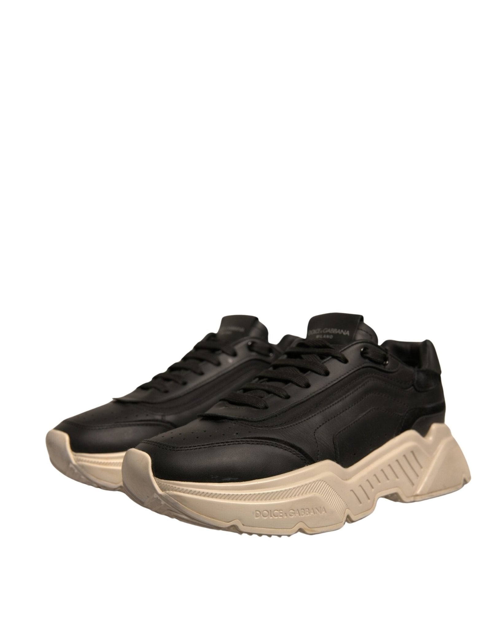 Dolce & Gabbana Black White Daymaster Low Top Sneakers Shoes - SMARTMARTNZ