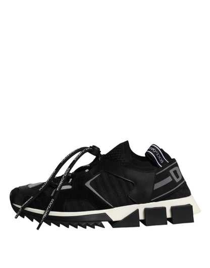 Dolce & Gabbana Black White Logo Sorrento Mens Sneakers Shoes - SMARTMARTNZ