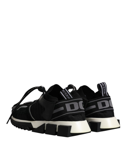 Dolce & Gabbana Black White Logo Sorrento Mens Sneakers Shoes - SMARTMARTNZ