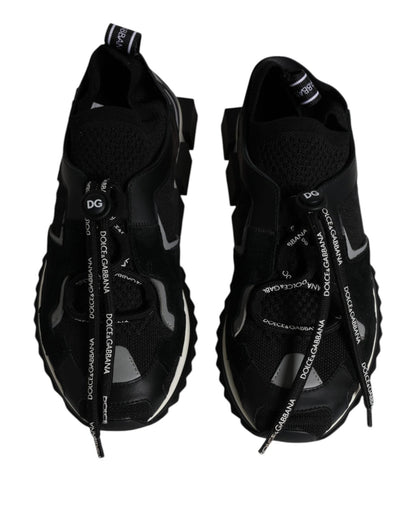 Dolce & Gabbana Black White Logo Sorrento Mens Sneakers Shoes - SMARTMARTNZ