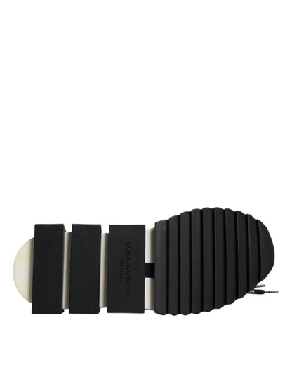 Dolce & Gabbana Black White Logo Sorrento Mens Sneakers Shoes - SMARTMARTNZ