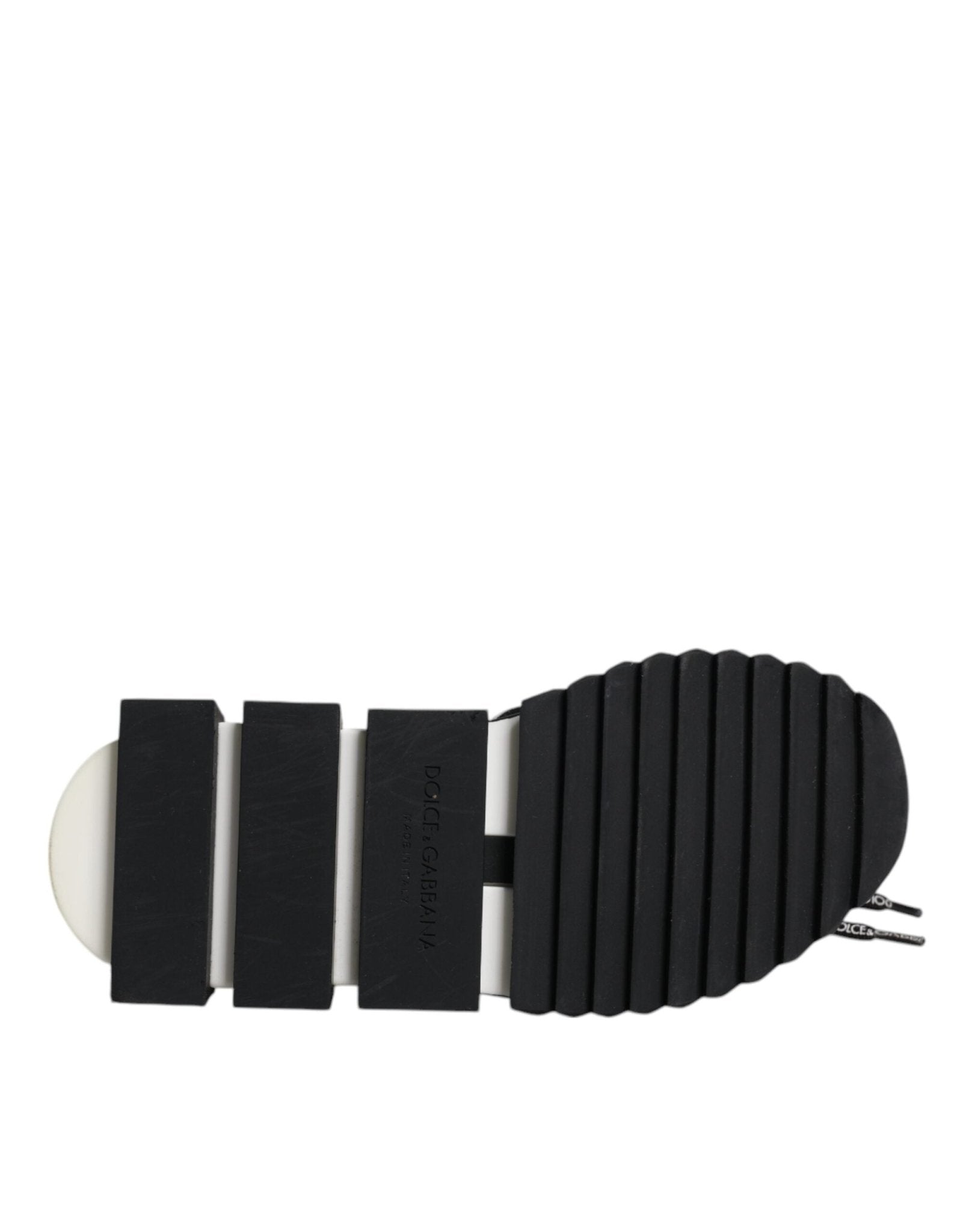 Dolce & Gabbana Black White Logo Sorrento Sneakers Shoes - SMARTMARTNZ