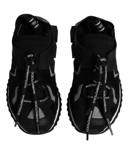 Dolce & Gabbana Black White Logo Sorrento Sneakers Shoes - SMARTMARTNZ