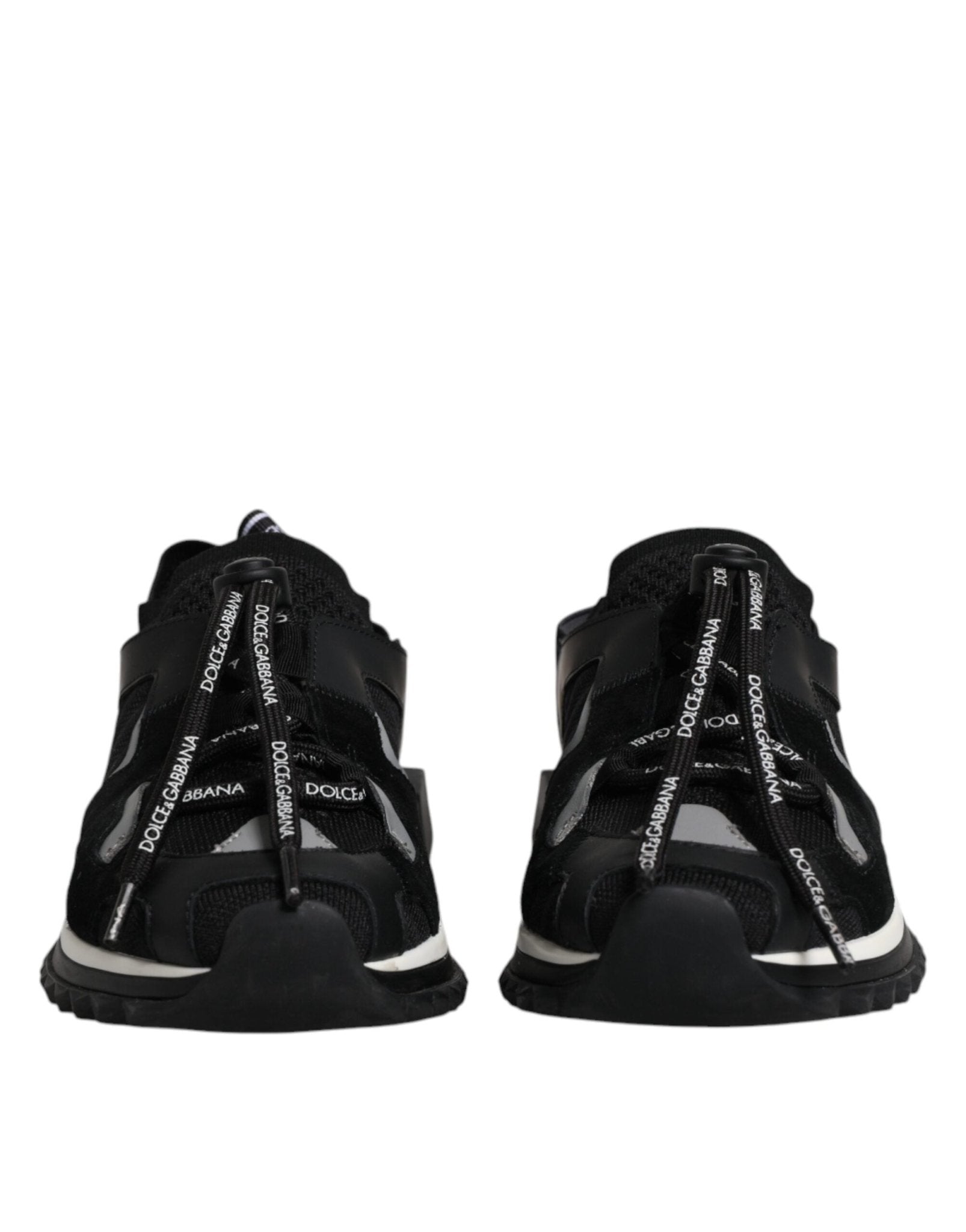 Dolce & Gabbana Black White Logo Sorrento Sneakers Shoes - SMARTMARTNZ