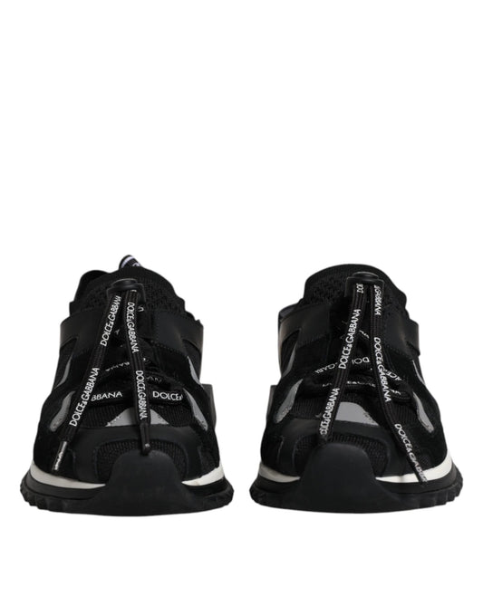 Dolce & Gabbana Black White Logo Sorrento Sneakers Shoes - SMARTMARTNZ