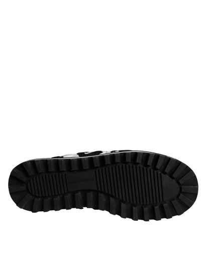 Dolce & Gabbana Black White Quilted Logo Sandals Slides Shoes - SMARTMARTNZ
