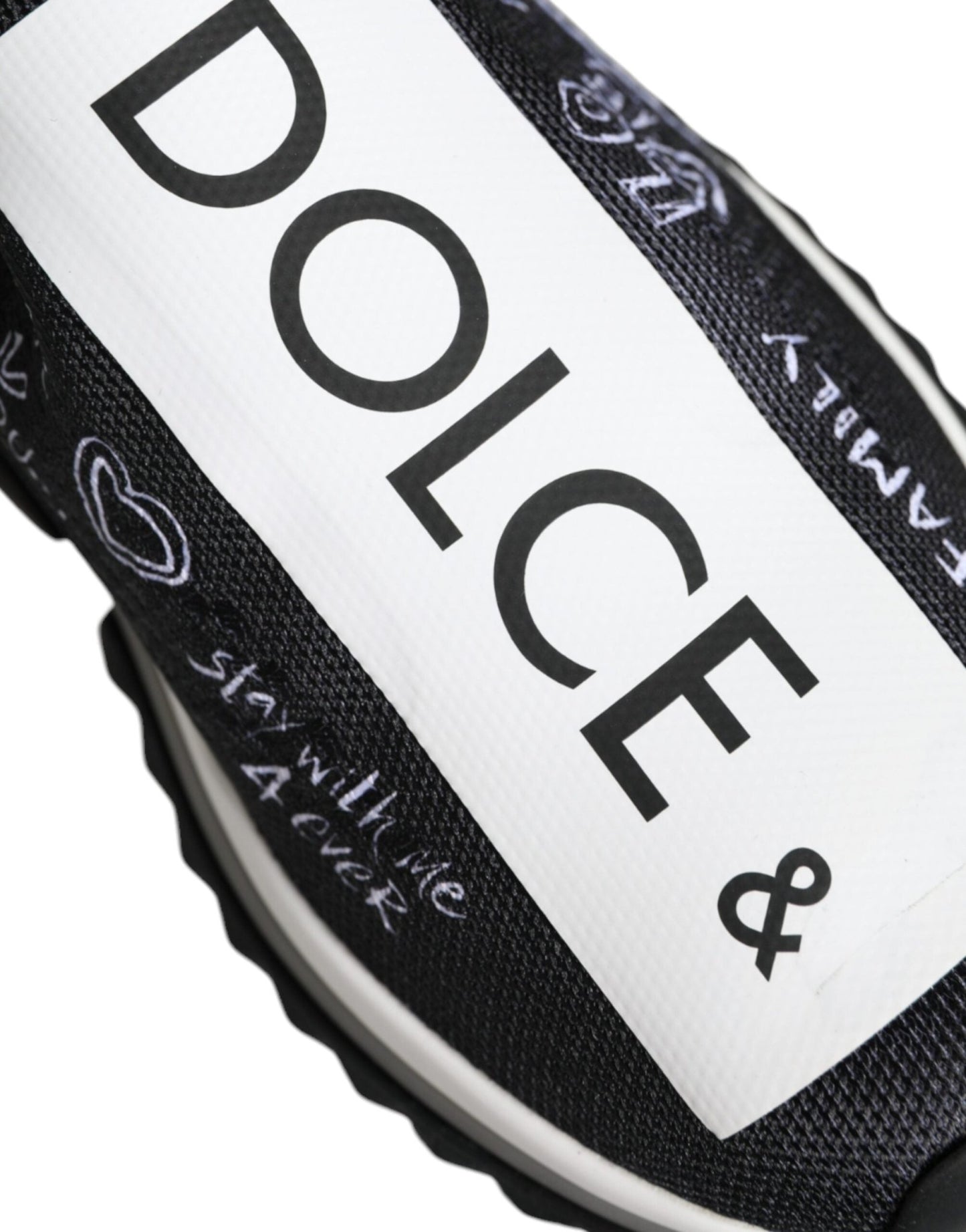 Dolce & Gabbana Black White Sorrento Low Top Sneakers Shoes - SMARTMARTNZ