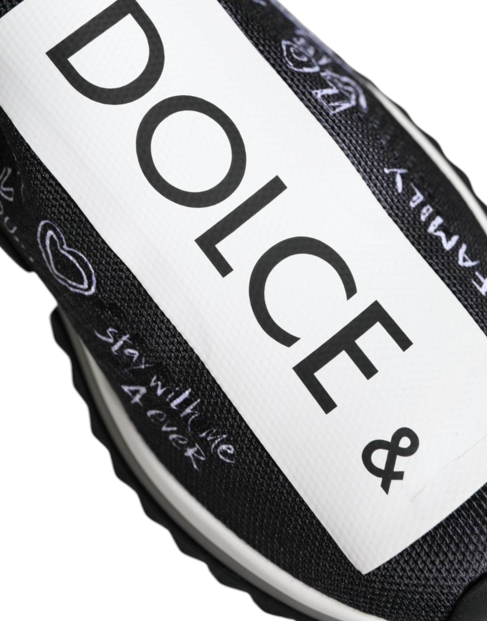 Dolce & Gabbana Black White Sorrento Low Top Sneakers Shoes - SMARTMARTNZ
