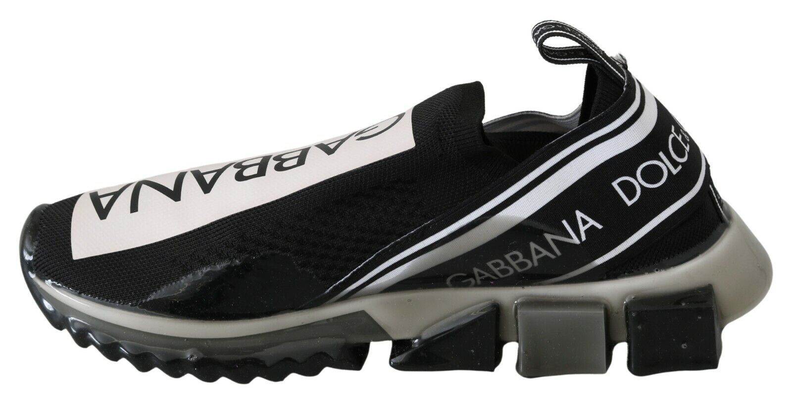 Dolce & Gabbana Black White SORRENTO Sport Stretch Sneakers - SMARTMARTNZ