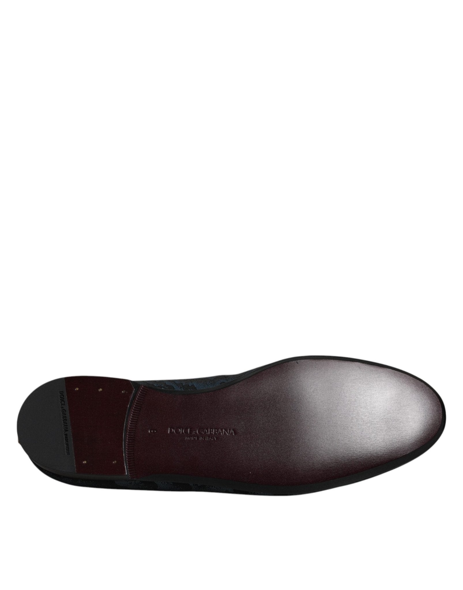 Dolce & Gabbana Blue Black Flats Men Loafers Dress Shoes - SMARTMARTNZ