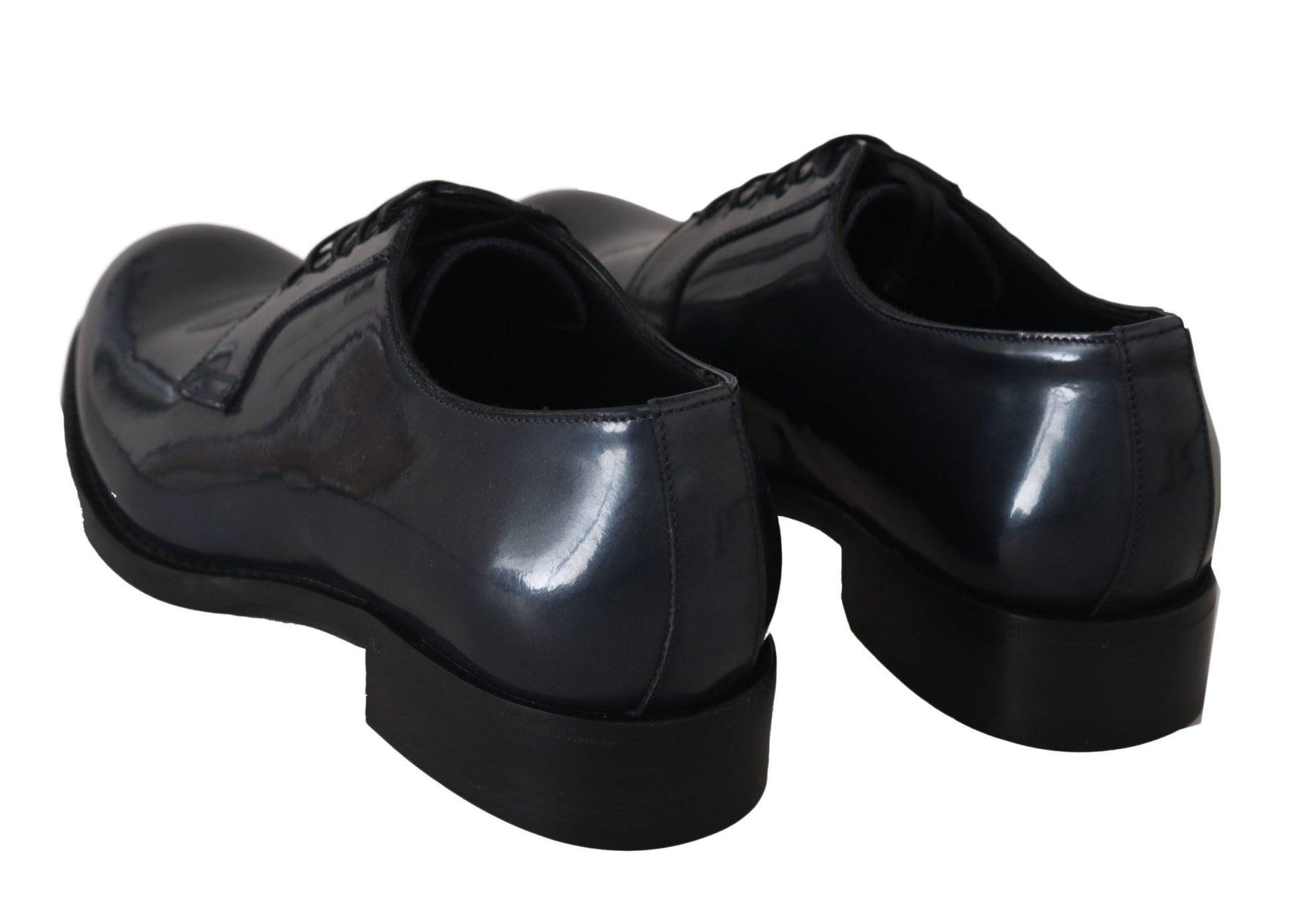 Dolce & Gabbana Blue Leather Derby Dress Formal Shoes - SMARTMARTNZ