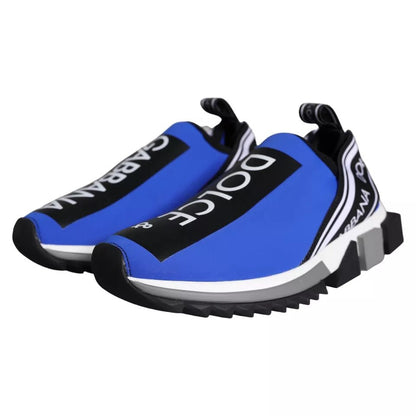 Dolce & Gabbana Blue Logo Low Top Sorrento Sneakers Shoes - SMARTMARTNZ