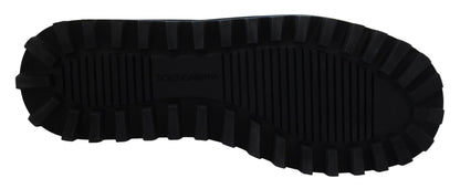 Dolce & Gabbana Blue Nylon Boots Padded Mid Calf Shoes - SMARTMARTNZ