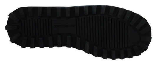 Dolce & Gabbana Blue Nylon Boots Padded Mid Calf Shoes - SMARTMARTNZ