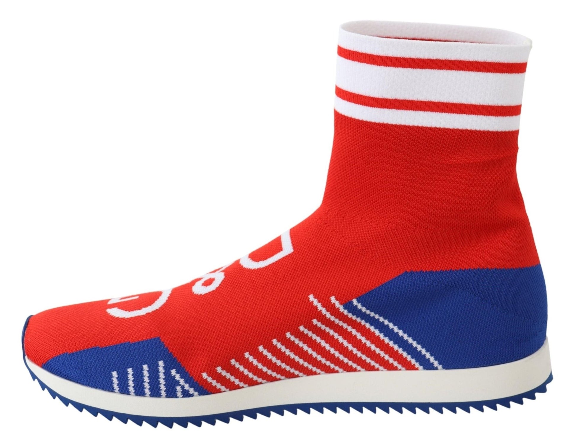 Dolce & Gabbana Blue Red Sorrento Logo Sneakers Socks Shoes - SMARTMARTNZ