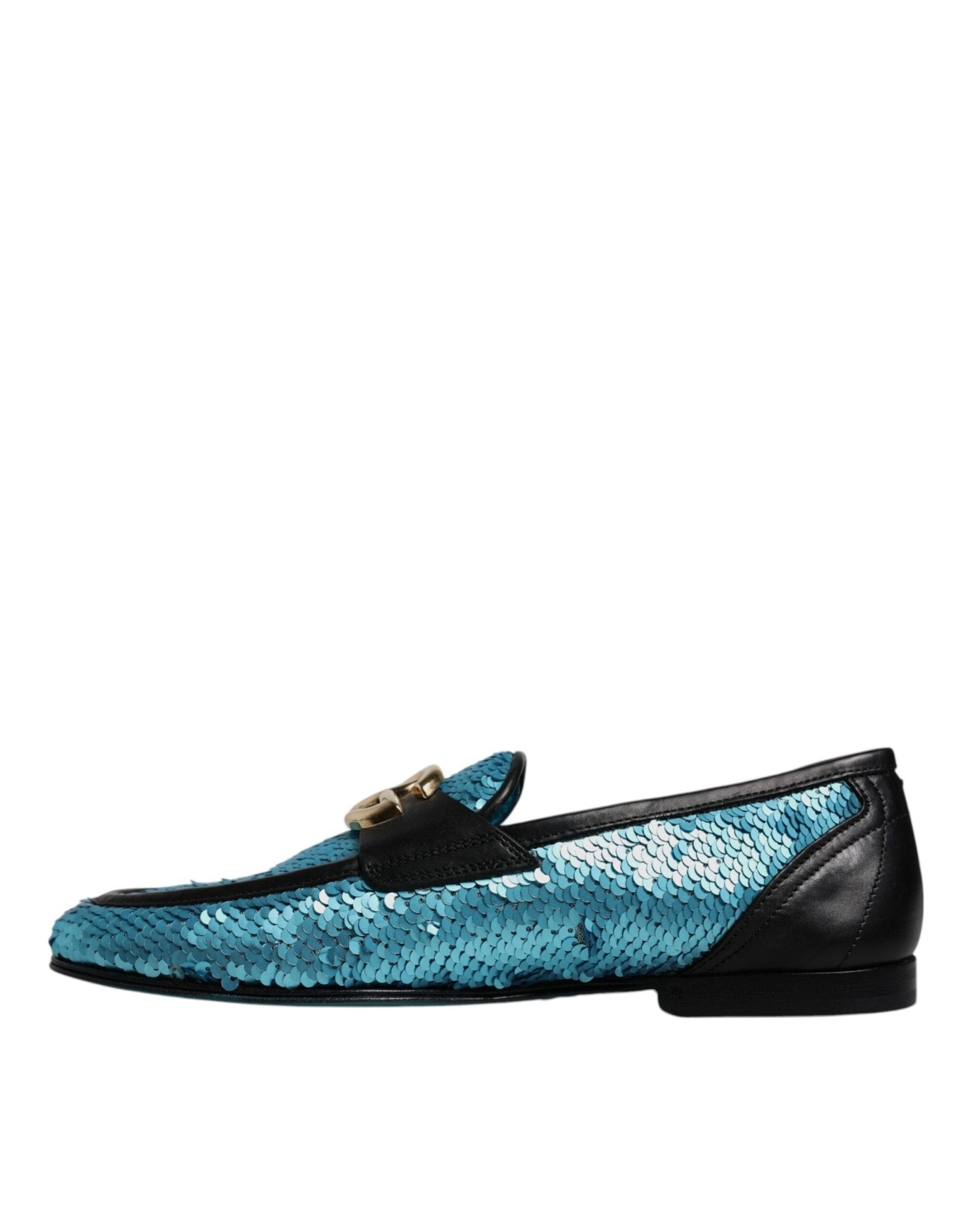 Dolce & Gabbana Blue Sequined Loafers Formal Dress Shoes - SMARTMARTNZ
