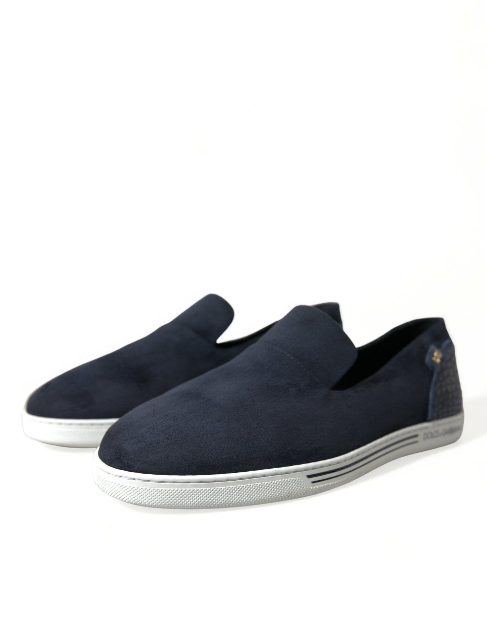 Dolce & Gabbana Blue Suede Caiman Loafers Saint Tropez Shoes - SMARTMARTNZ