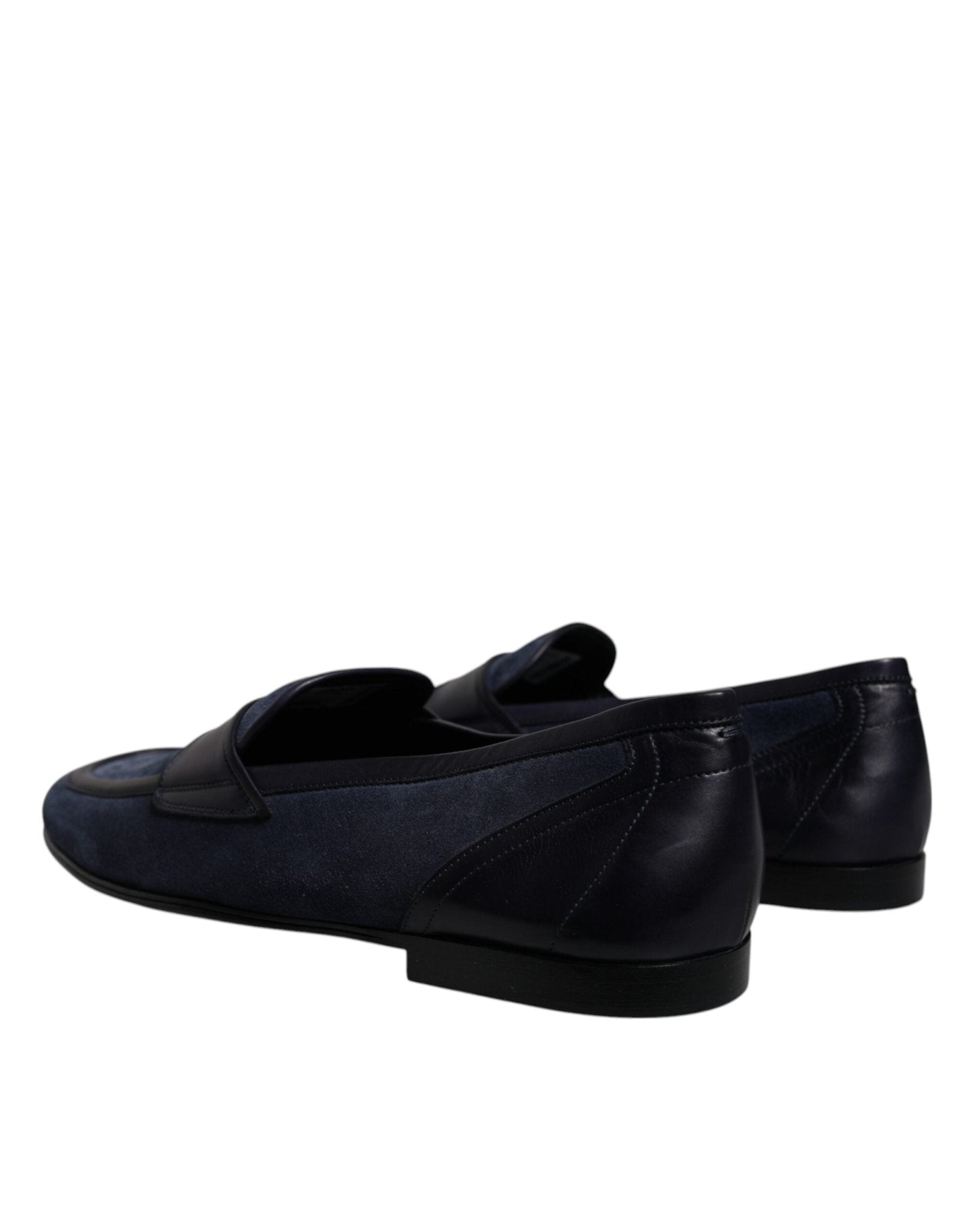 Dolce & Gabbana Blue Suede Leather Shoes Loafer Moccasin Shoes - SMARTMARTNZ