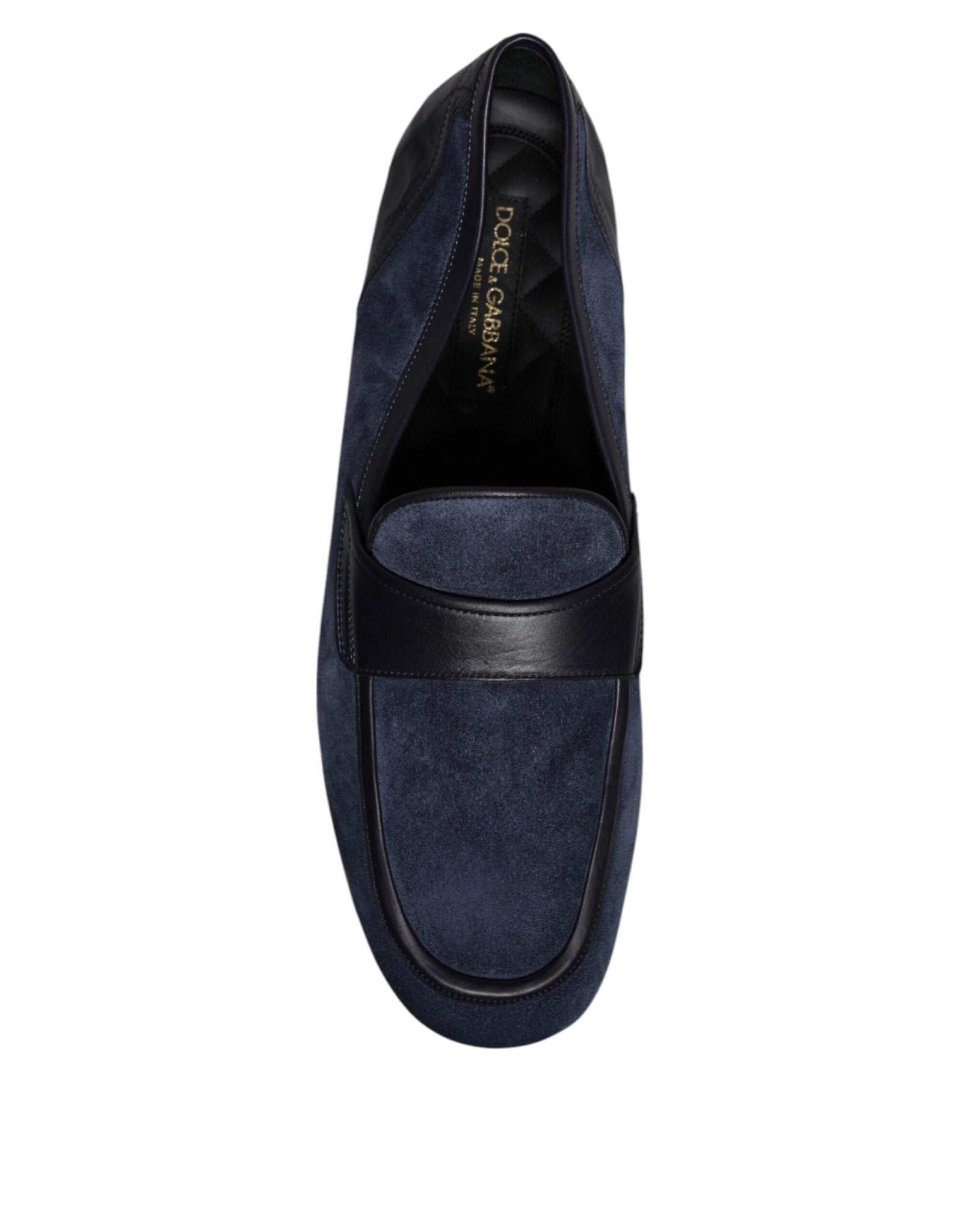 Dolce & Gabbana Blue Suede Leather Shoes Loafer Moccasin Shoes - SMARTMARTNZ