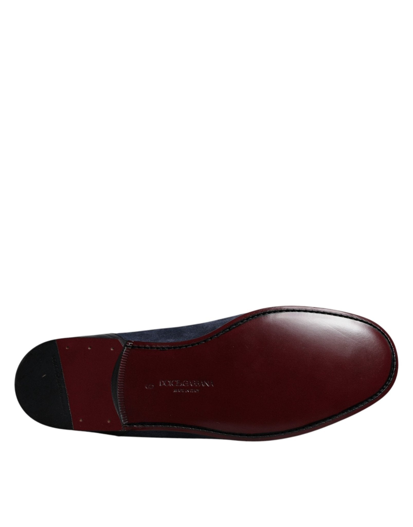 Dolce & Gabbana Blue Suede Leather Shoes Loafer Moccasin Shoes - SMARTMARTNZ