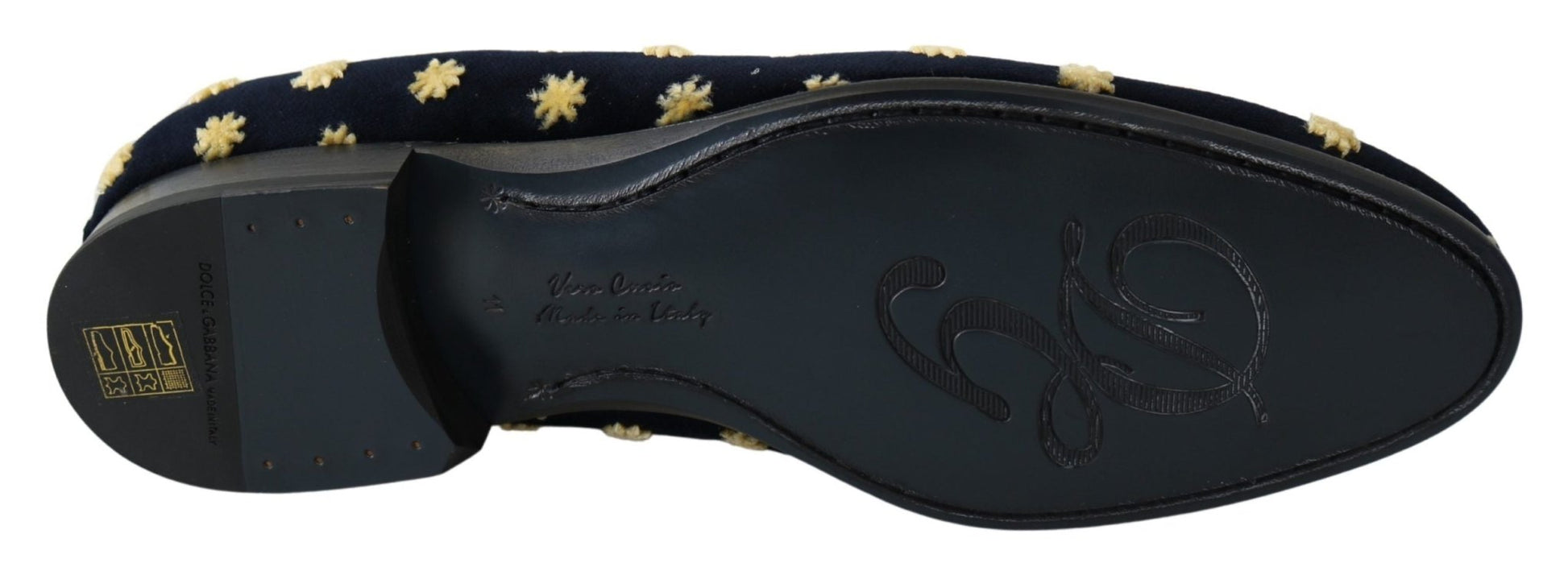 Dolce & Gabbana Blue Velvet Crown Slippers Loafers Shoes - SMARTMARTNZ