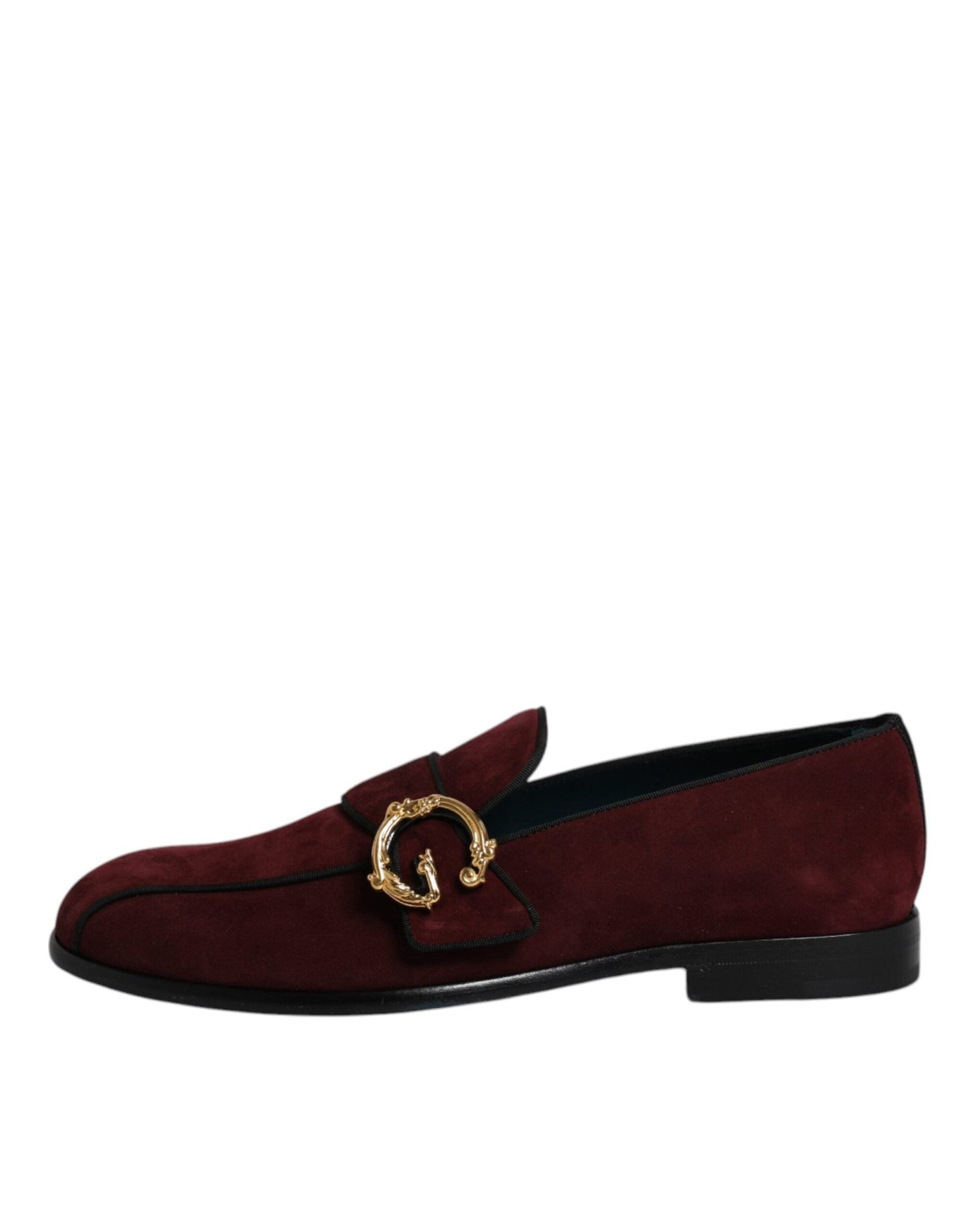 Dolce & Gabbana Bordeaux Suede Loafers Formal Men Dress Shoes - SMARTMARTNZ