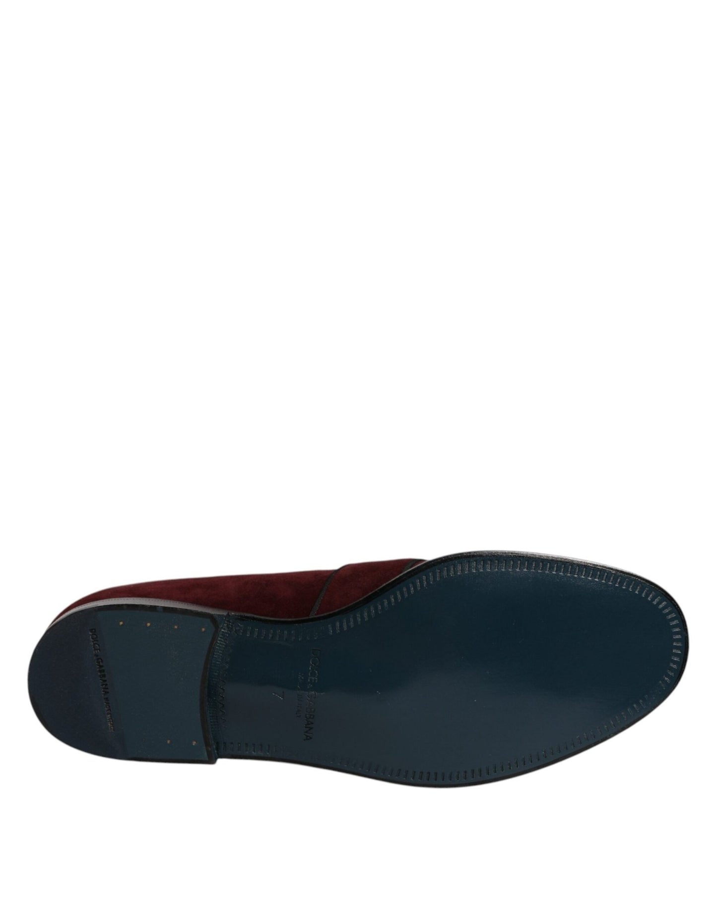 Dolce & Gabbana Bordeaux Suede Loafers Formal Men Dress Shoes - SMARTMARTNZ