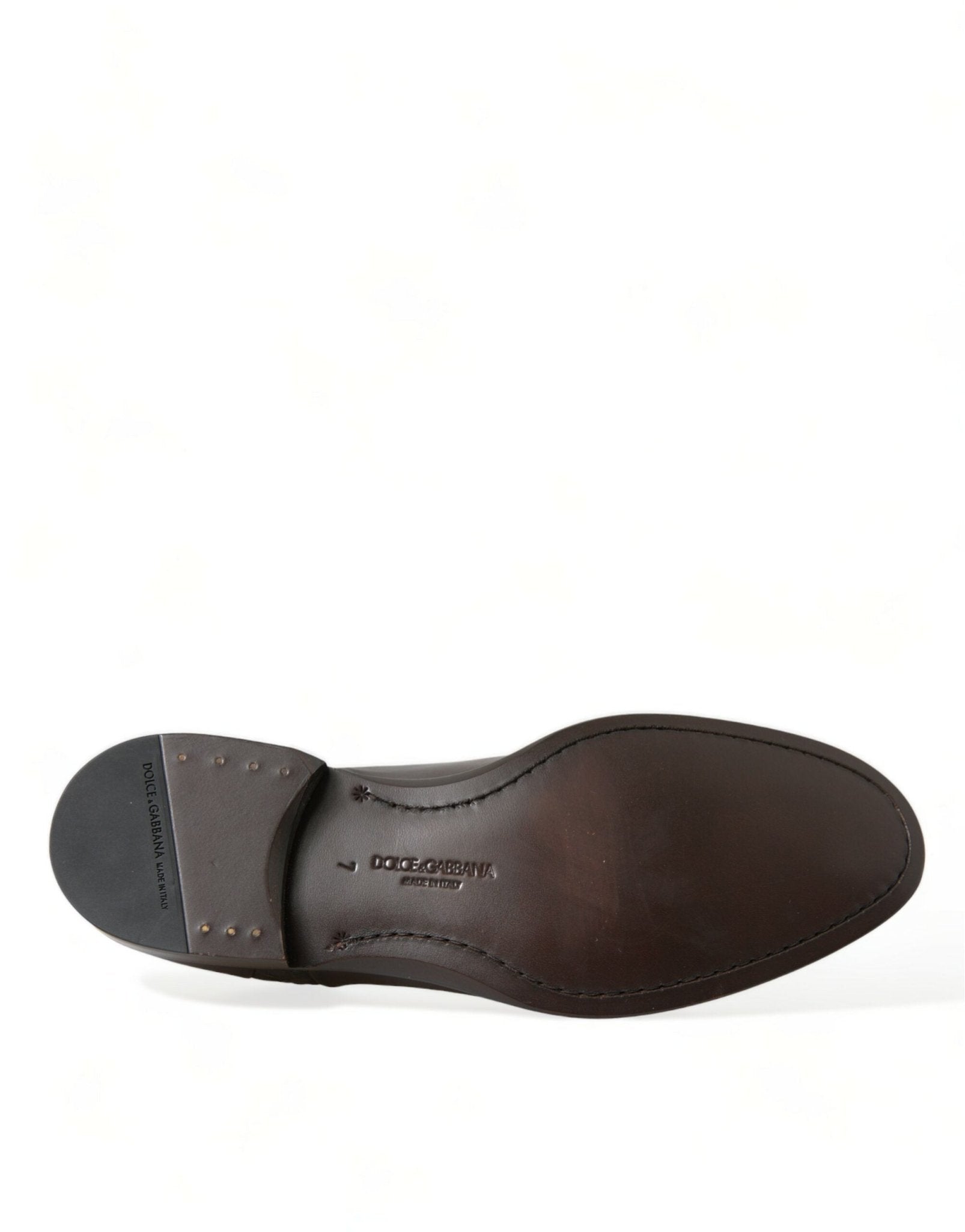 Dolce & Gabbana Brown Exotic Leather Lace Up Oxford Dress Shoes - SMARTMARTNZ