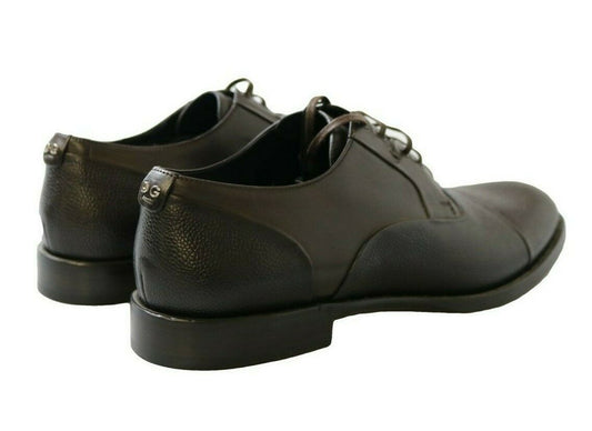 Dolce & Gabbana Brown Leather Laceups Dress Mens Shoes - SMARTMARTNZ