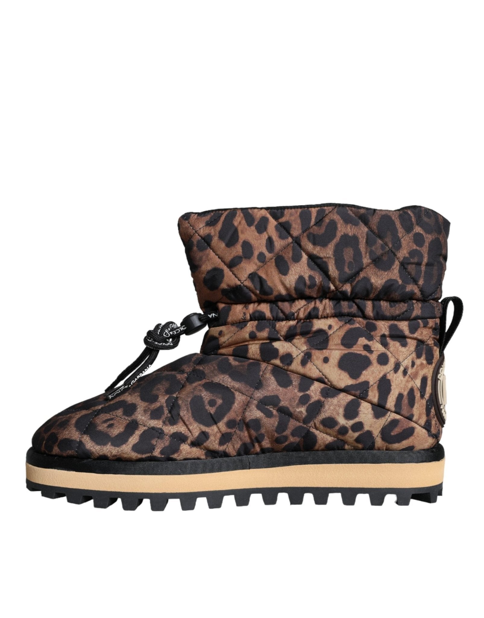 Dolce & Gabbana Brown Leopard Ankle Boots Padded Shoes - SMARTMARTNZ