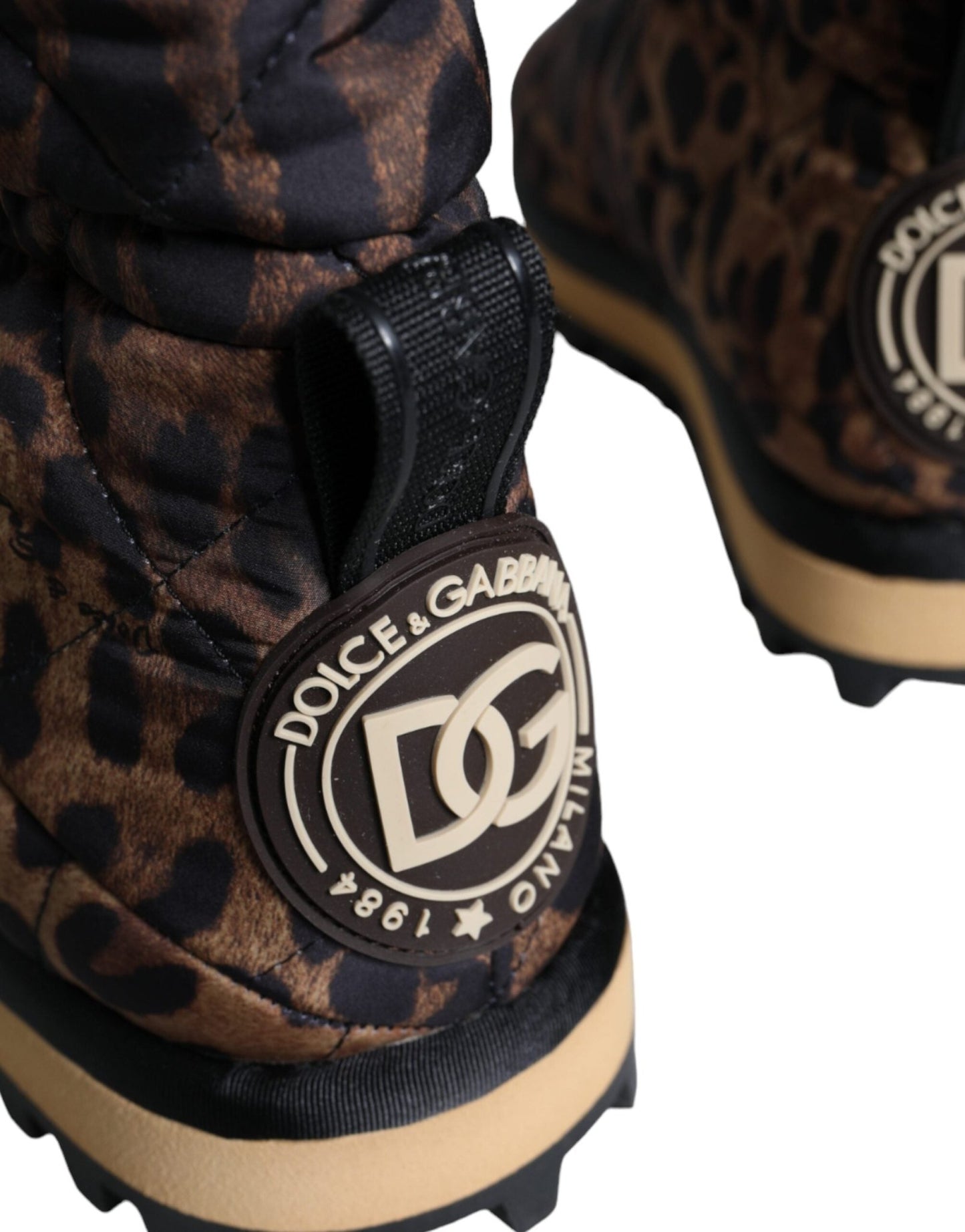 Dolce & Gabbana Brown Leopard Ankle Boots Padded Shoes - SMARTMARTNZ