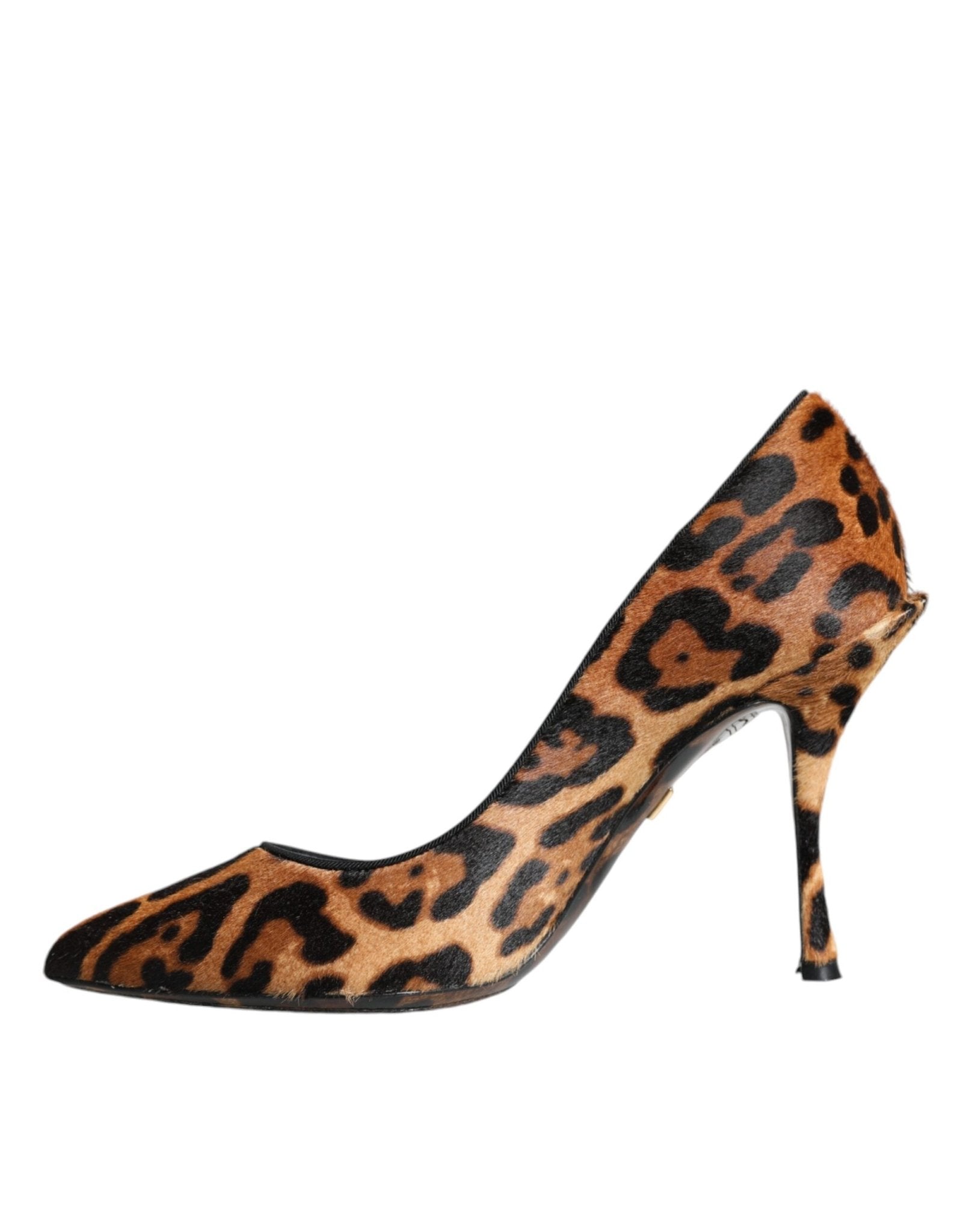 Dolce & Gabbana Brown Leopard Calf Hair Heels Pumps Shoes - SMARTMARTNZ
