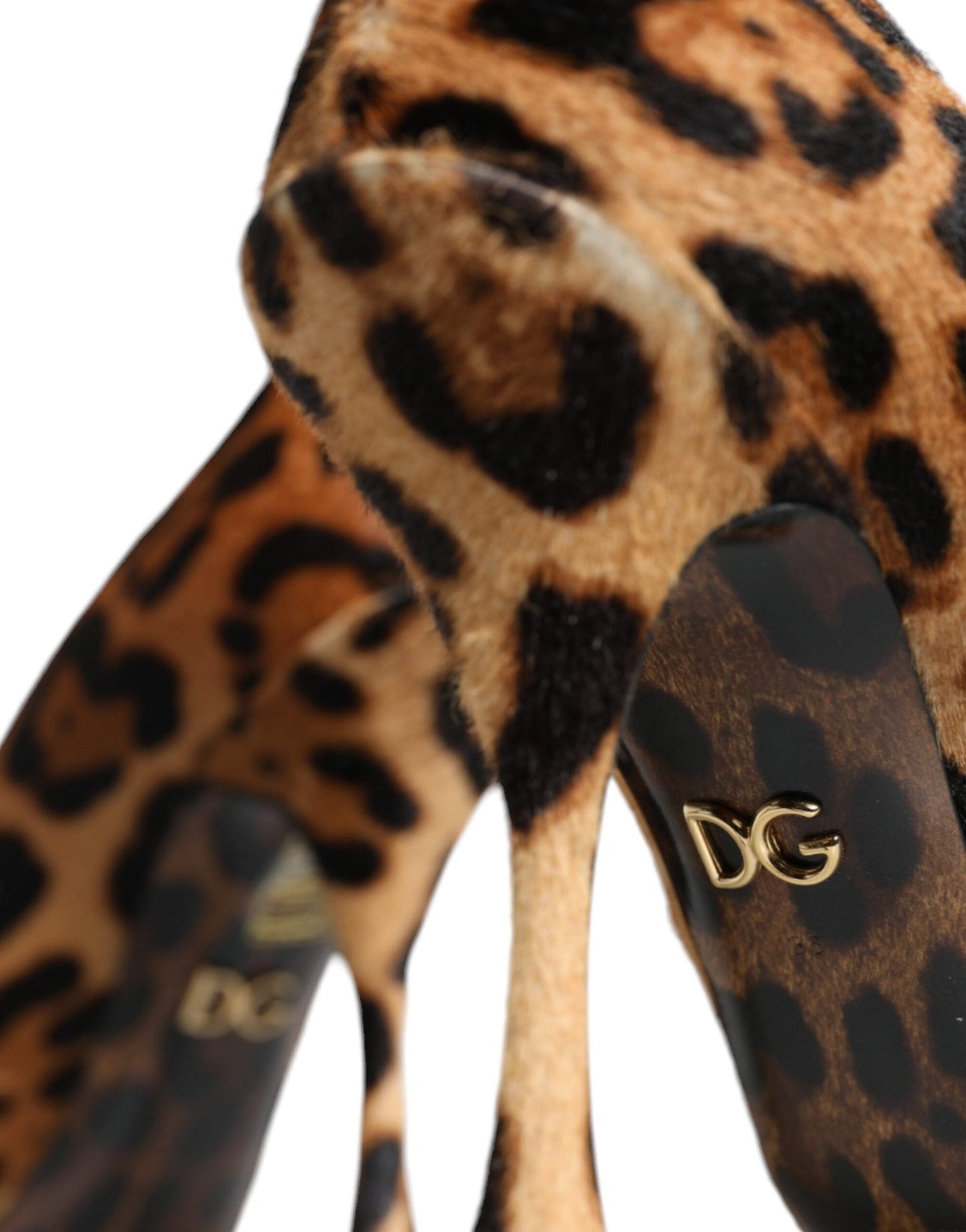 Dolce & Gabbana Brown Leopard Calf Hair Heels Pumps Shoes - SMARTMARTNZ
